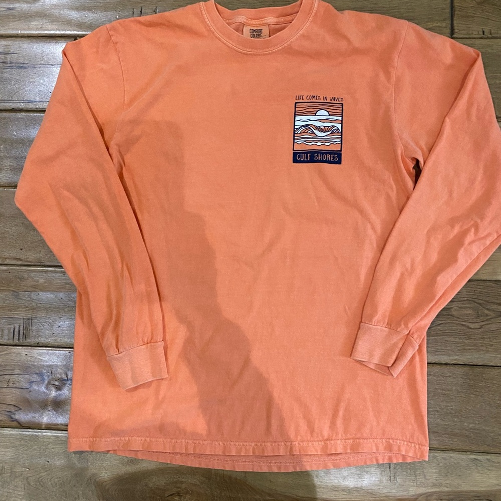 Comfort Colors Life Comes in Waves Long Sleeve Crewneck Shirt